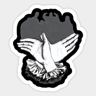 hand wutang white Sticker